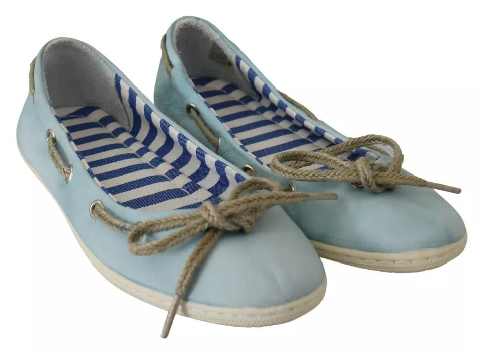 Pantofola D'Oro Minnesota Blue Stripe Flat Slip-On Shoes - RIMODA