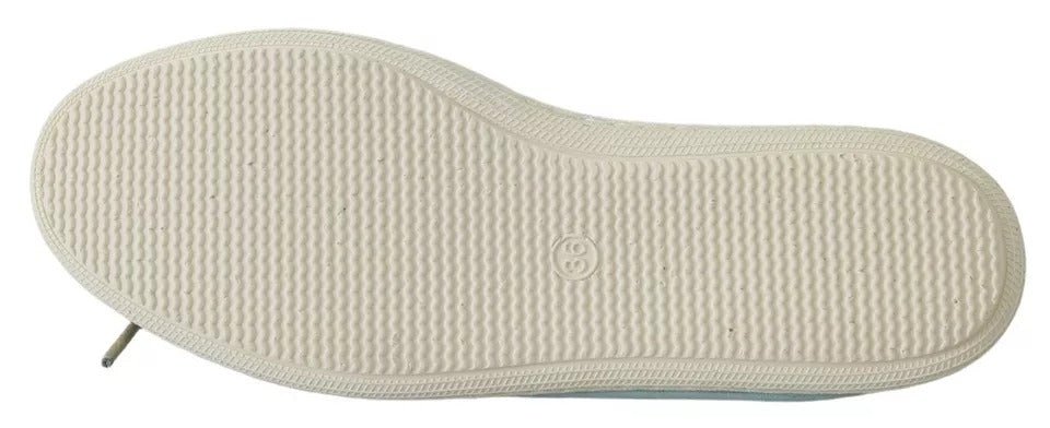 Pantofola D'Oro Minnesota Blue Stripe Flat Slip-On Shoes - RIMODA