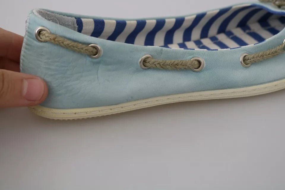 Pantofola D'Oro Minnesota Blue Stripe Flat Slip-On Shoes - RIMODA