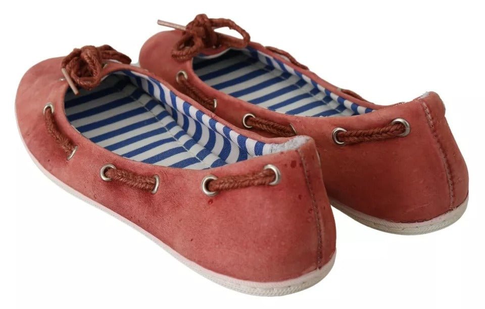 Pantofola D'Oro Scarlet Red Blue Stripe Flat Slip-On Shoes - RIMODA