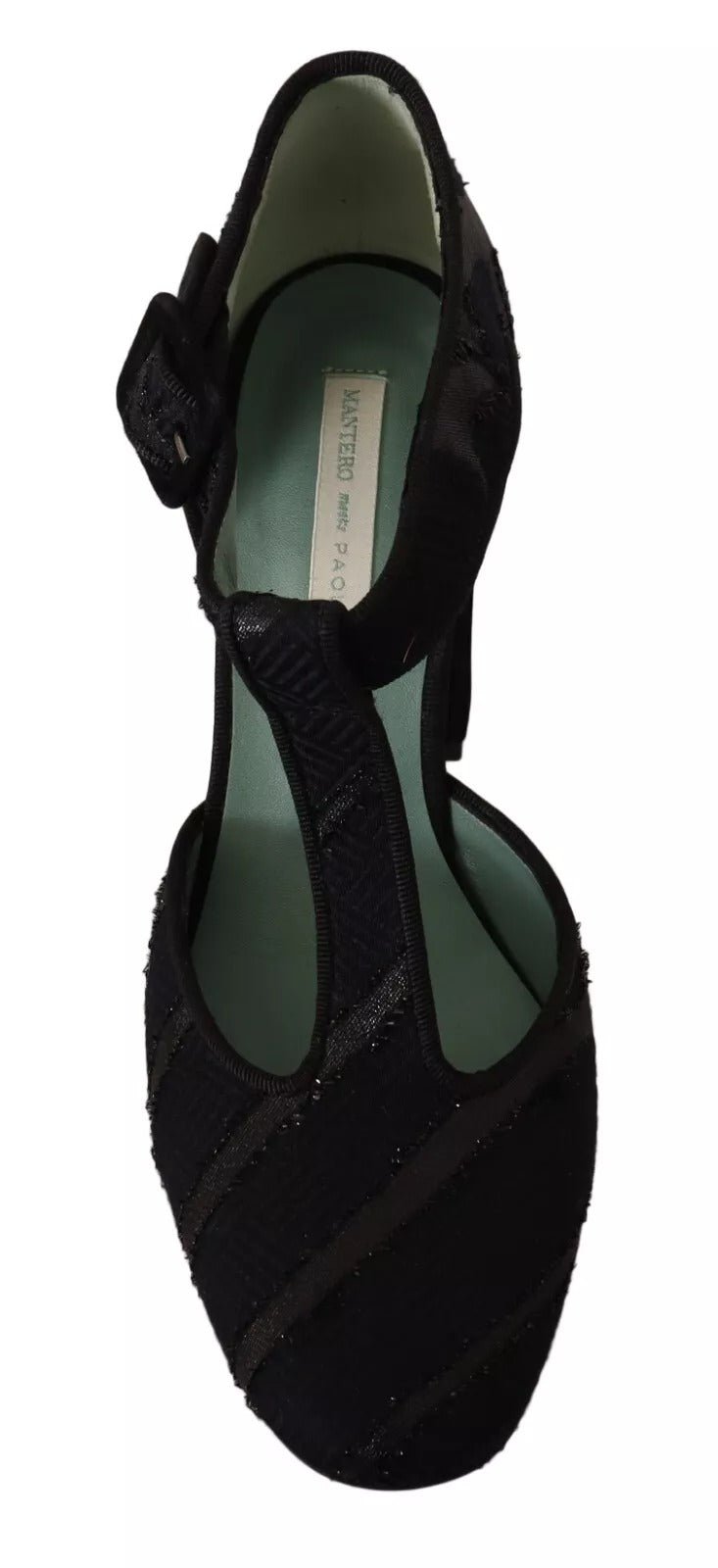 Paola D'Arcano Black Suede Leather Block Heels Sandals Shoes - RIMODA