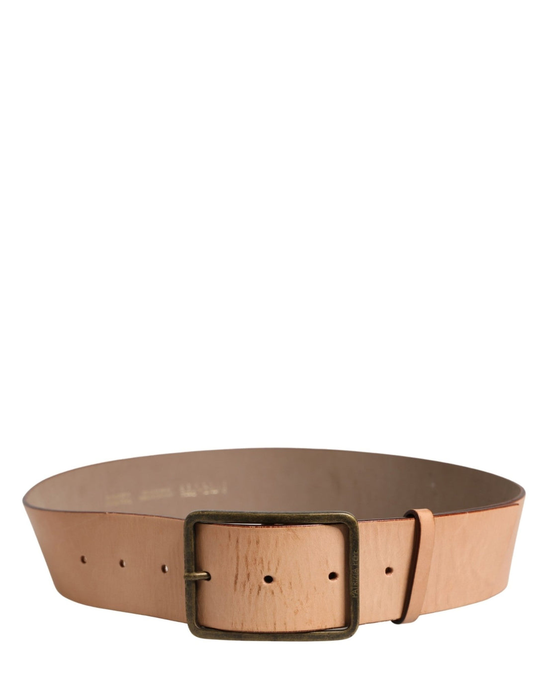 Patrizia Pepe Beige Genuine Leather Wide Waist Metal Buckle Belt - RIMODA