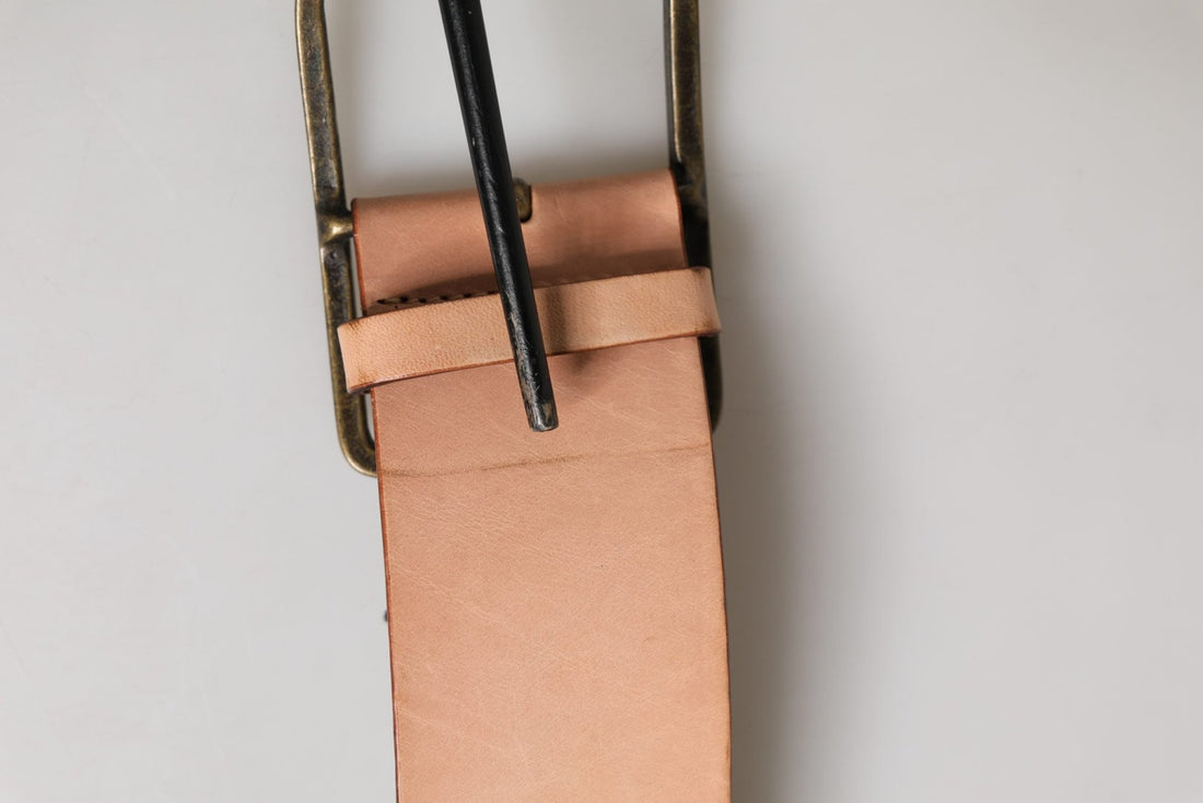 Patrizia Pepe Beige Genuine Leather Wide Waist Metal Buckle Belt - RIMODA