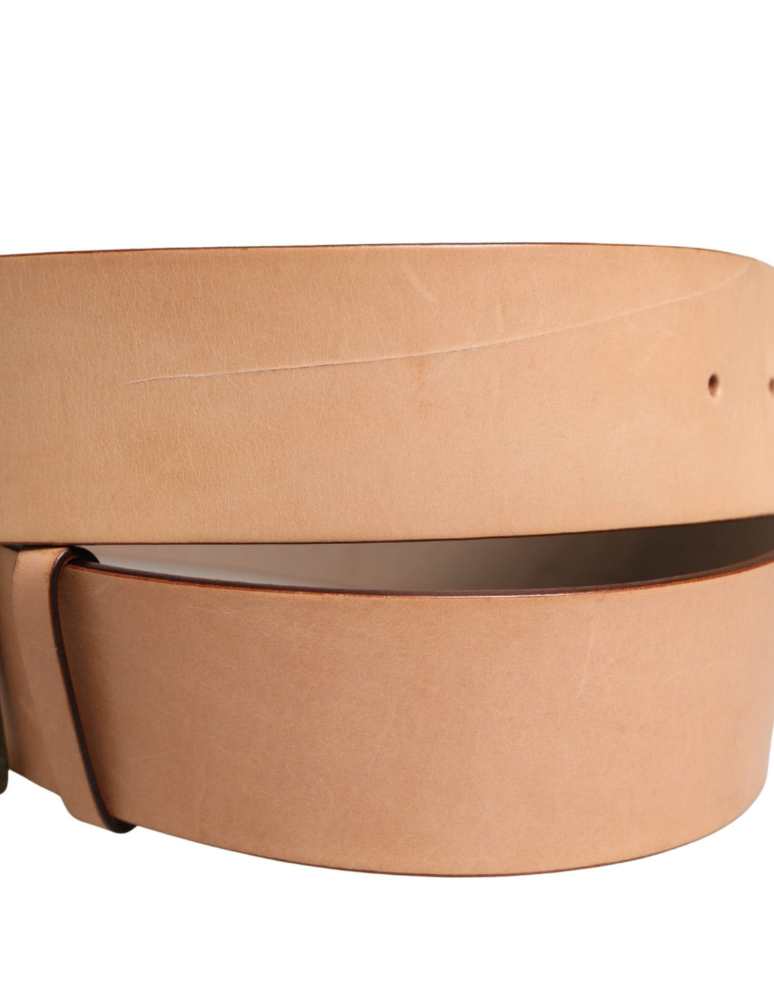 Patrizia Pepe Beige Genuine Leather Wide Waist Metal Buckle Belt - RIMODA