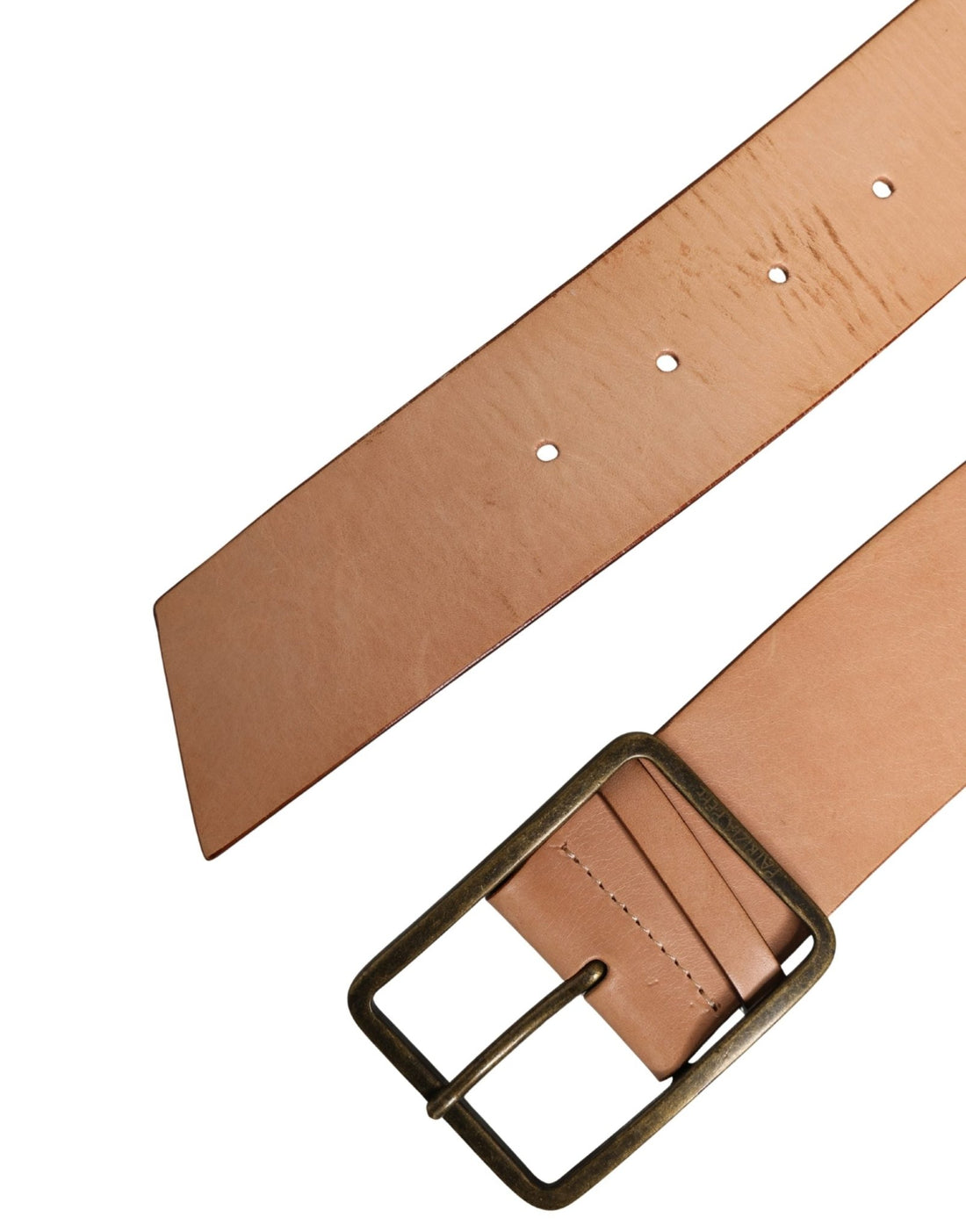 Patrizia Pepe Beige Genuine Leather Wide Waist Metal Buckle Belt - RIMODA