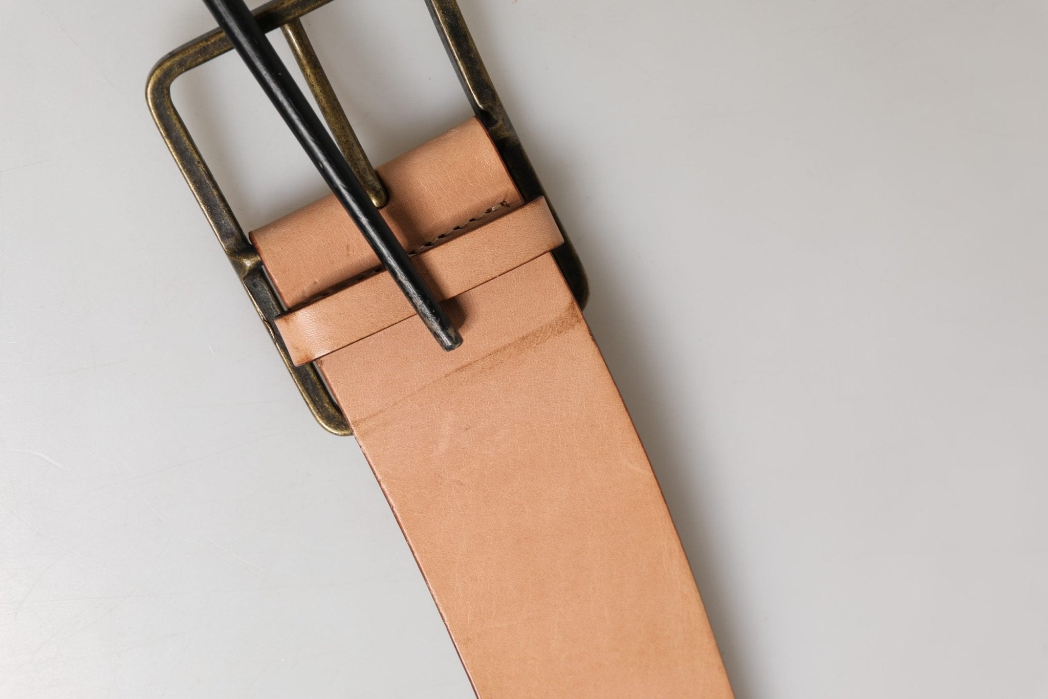 Patrizia Pepe Beige Genuine Leather Wide Waist Metal Buckle Belt - RIMODA