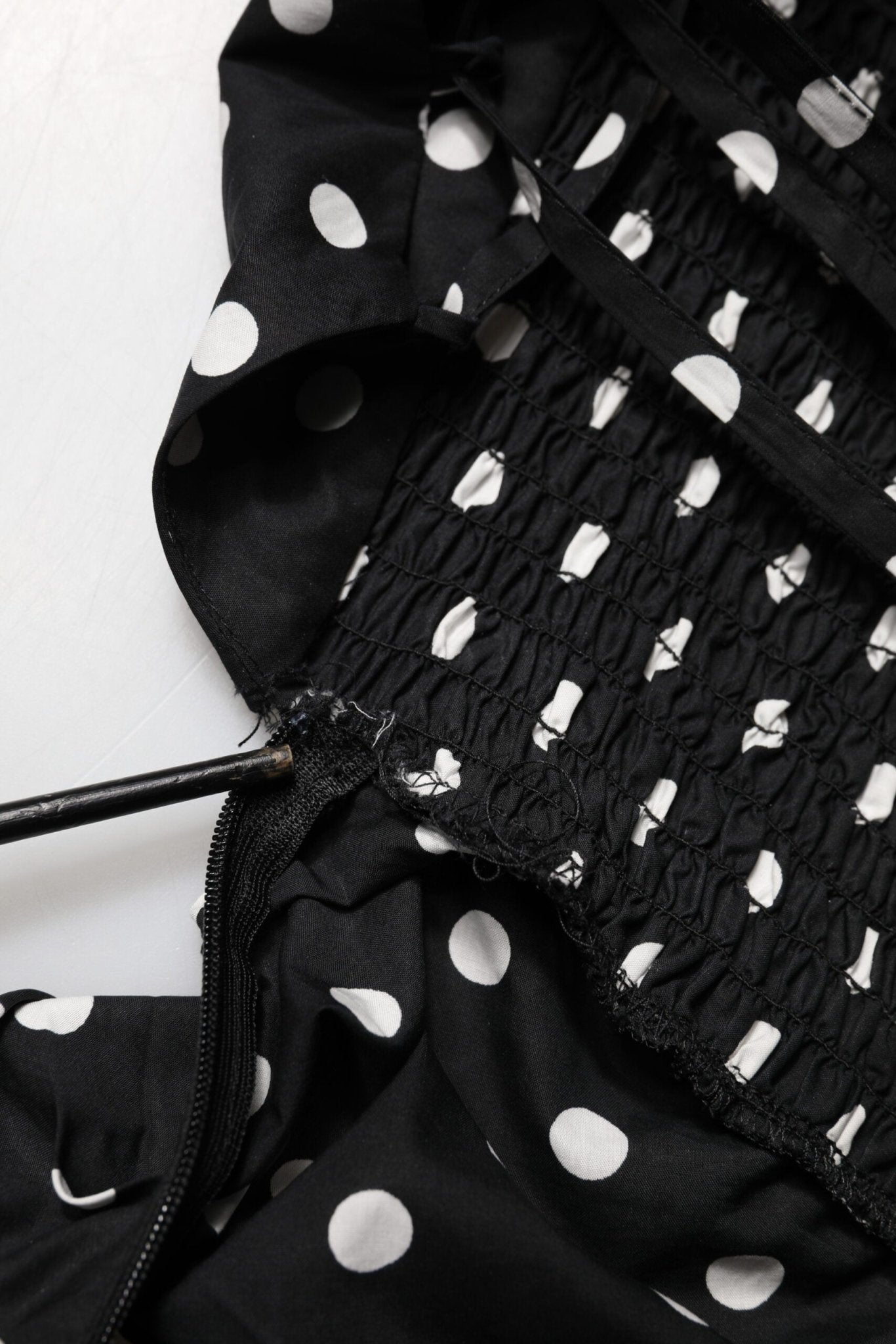 Patrizia Pepe Black White Polka Dot Short Sleeves Mini Dress - RIMODA