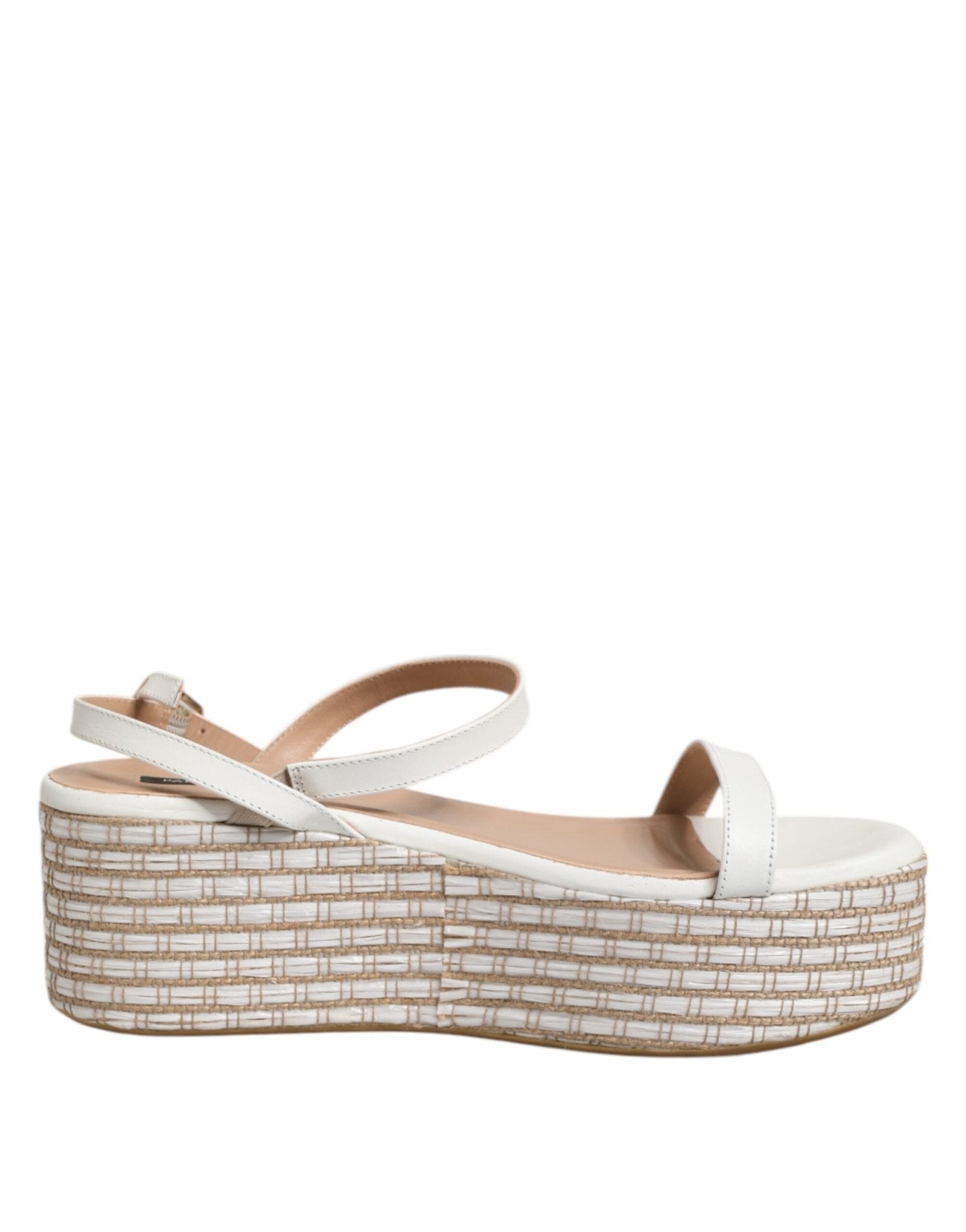 Patrizia Pepe White Espadrilles Ankle Strap Sandals Shoes - RIMODA