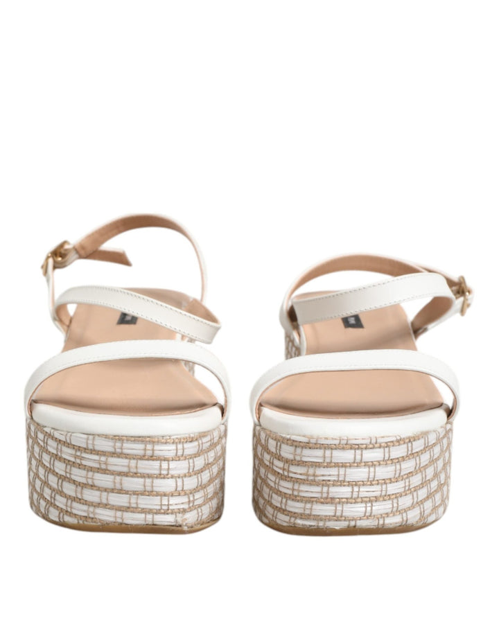 Patrizia Pepe White Espadrilles Ankle Strap Sandals Shoes - RIMODA
