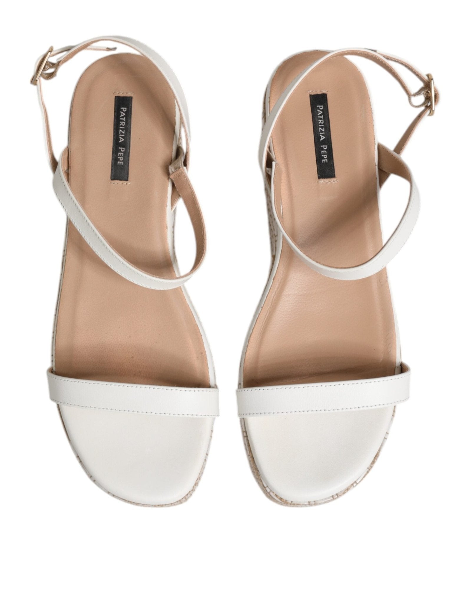 Patrizia Pepe White Espadrilles Ankle Strap Sandals Shoes - RIMODA