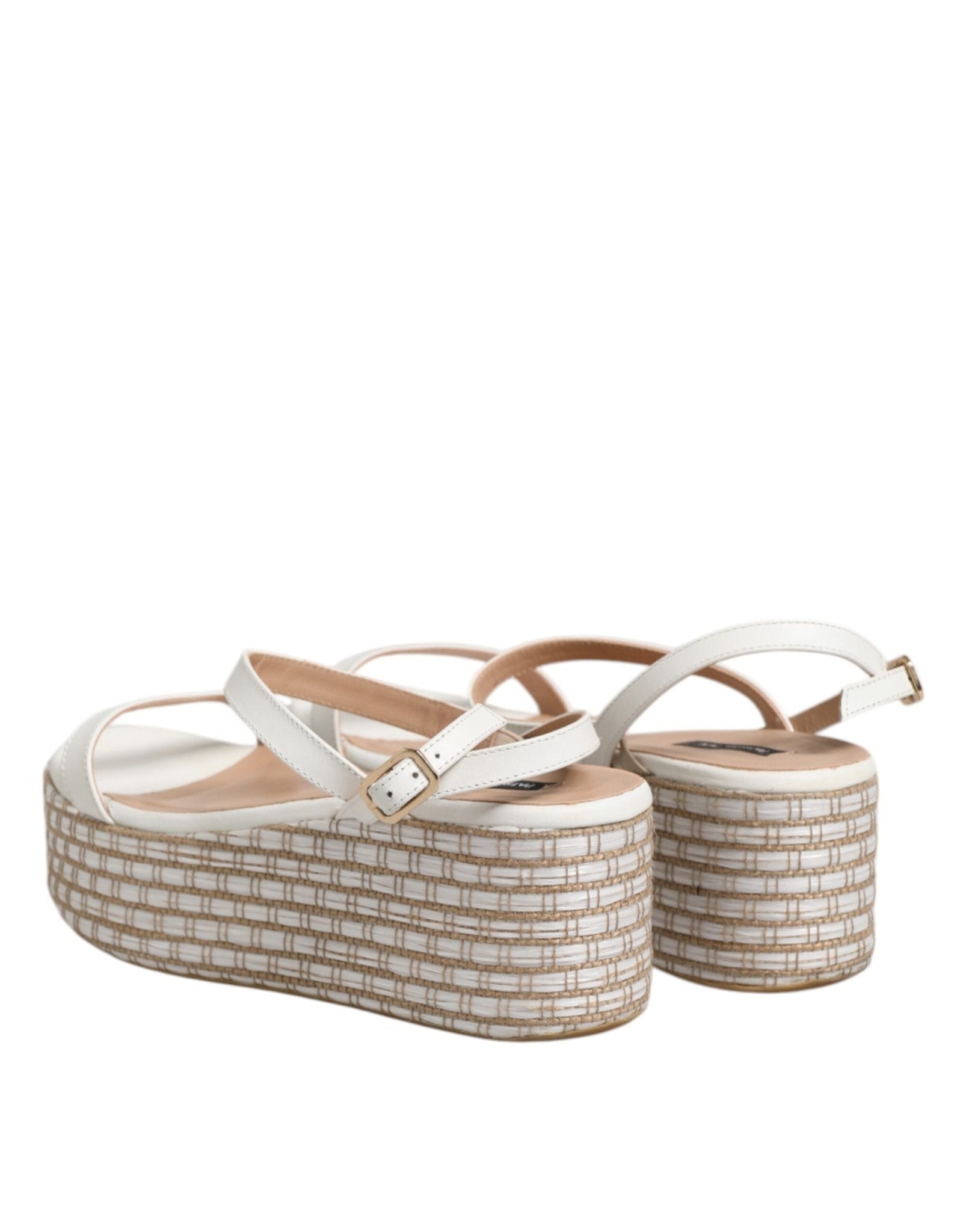 Patrizia Pepe White Espadrilles Ankle Strap Sandals Shoes - RIMODA
