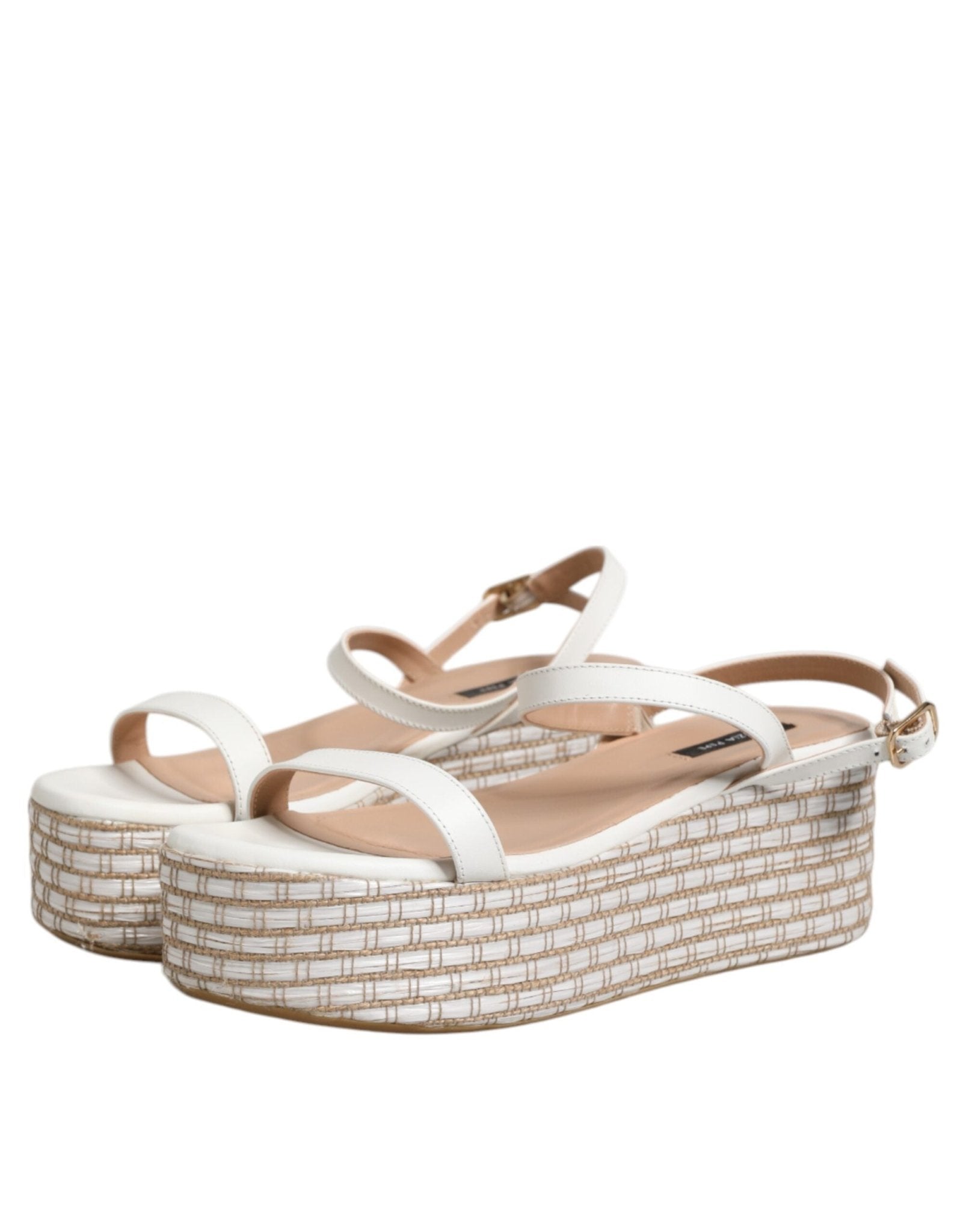 Patrizia Pepe White Espadrilles Ankle Strap Sandals Shoes - RIMODA