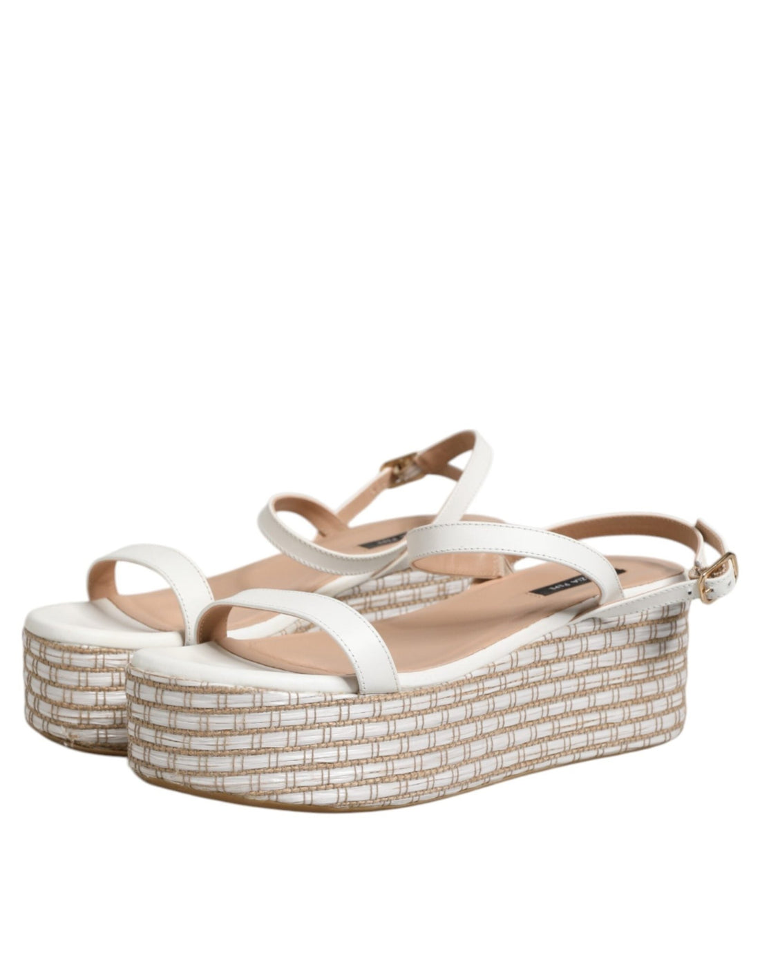Patrizia Pepe White Espadrilles Ankle Strap Sandals Shoes - RIMODA