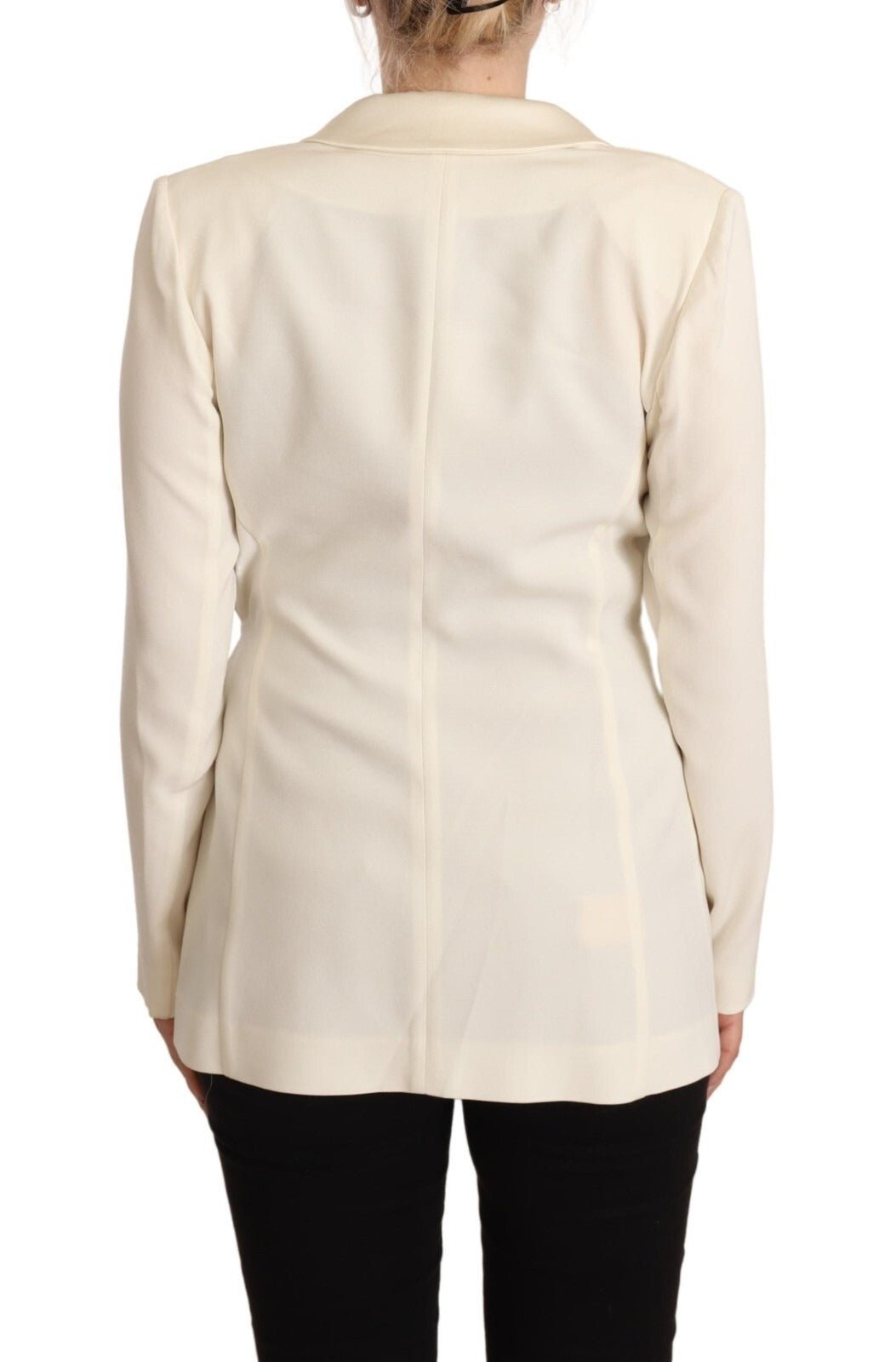 Patrizia Pepe Wrap Off White Long Sleeves Viscose Blazer Jacket - RIMODA