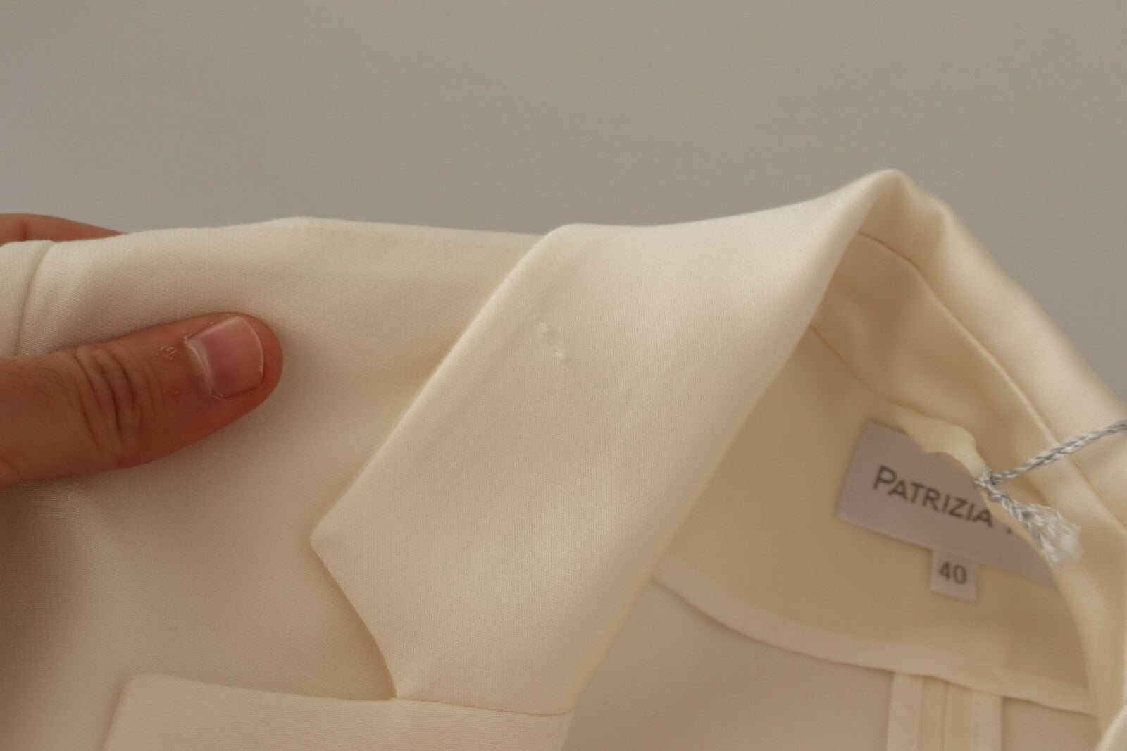 Patrizia Pepe Wrap Off White Long Sleeves Viscose Blazer Jacket - RIMODA