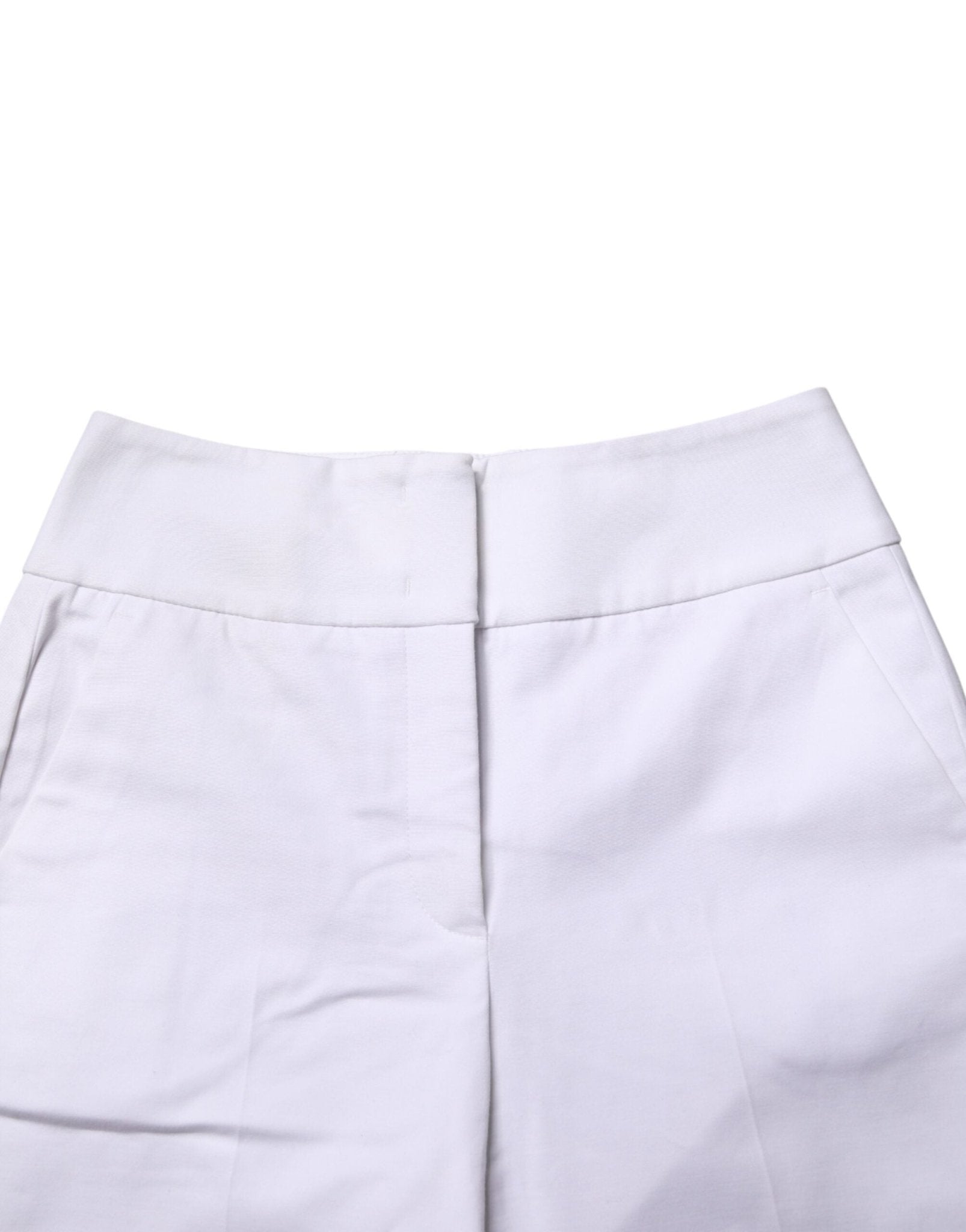 Peserico White High Waist Tapered Fit Chino Trouser Pants - RIMODA