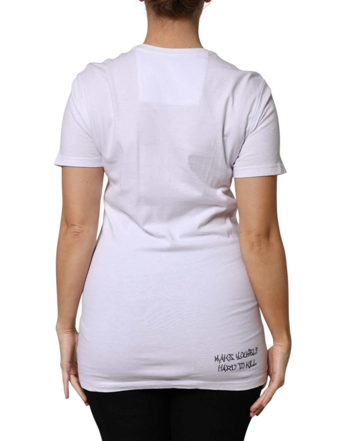 Philipp Plein White Embellished CrewNeck Short Sleeve T-shirt - RIMODA