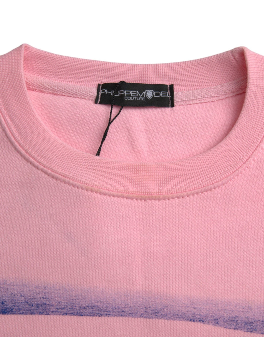 Philippe Model Pink Cotton Logo Print Long Sleeves Pullover Sweater - RIMODA