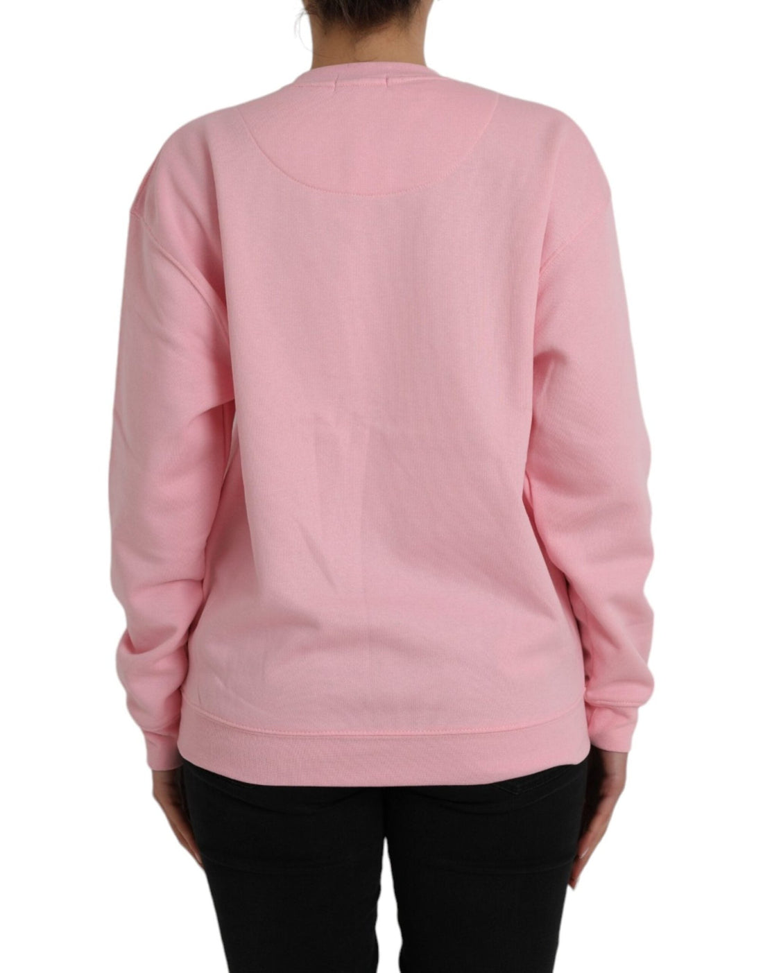 Philippe Model Pink Cotton Logo Print Long Sleeves Pullover Sweater - RIMODA