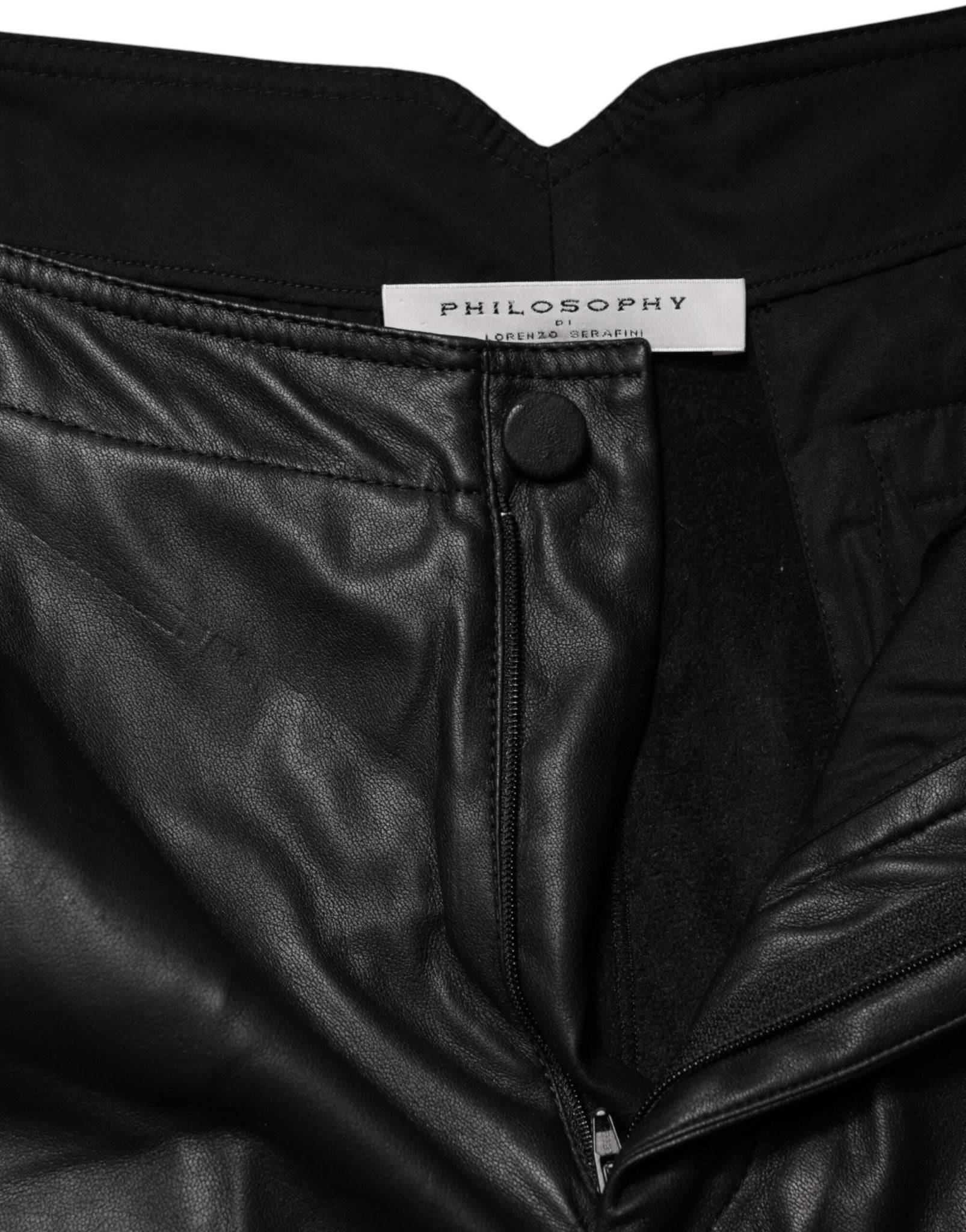 Philosophy di Lorenzo Serafini Black Embellished Tapered Pants - RIMODA