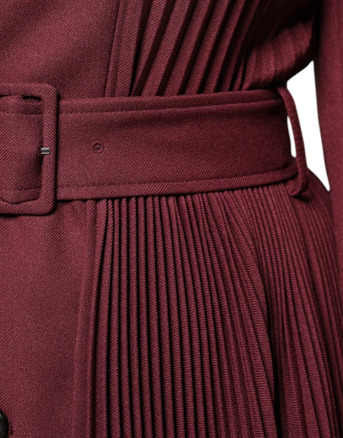 Philosophy Maroon Belted Button Down Dress - RIMODA