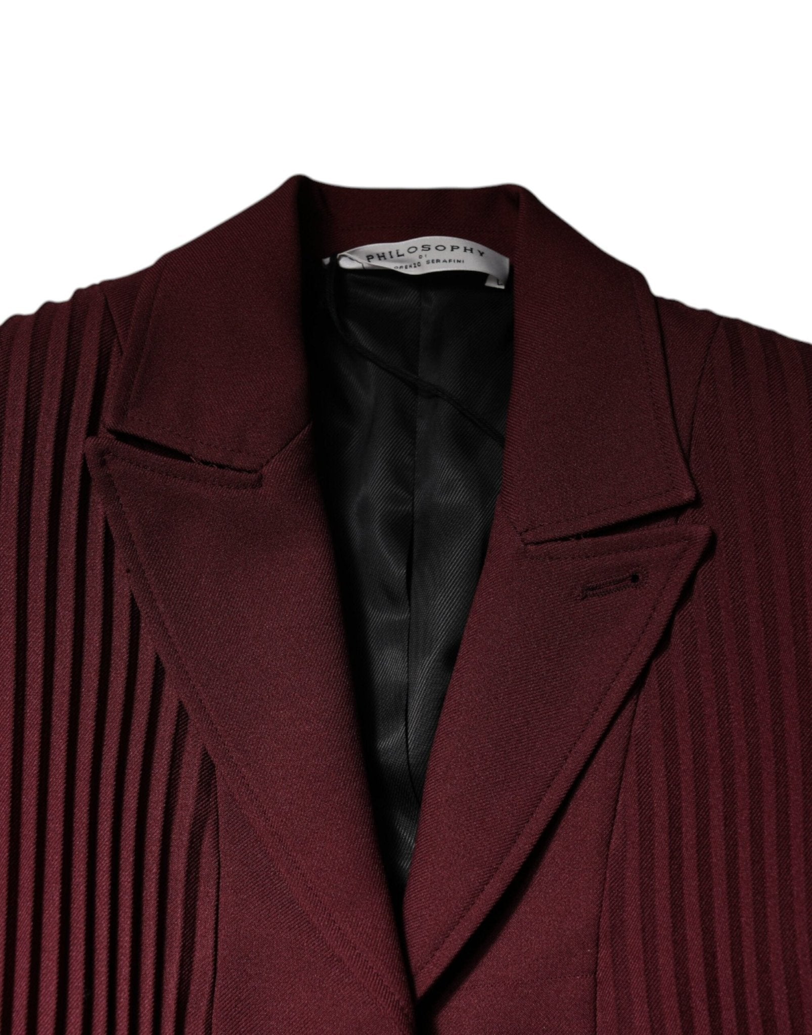Philosophy Maroon Belted Button Down Dress - RIMODA