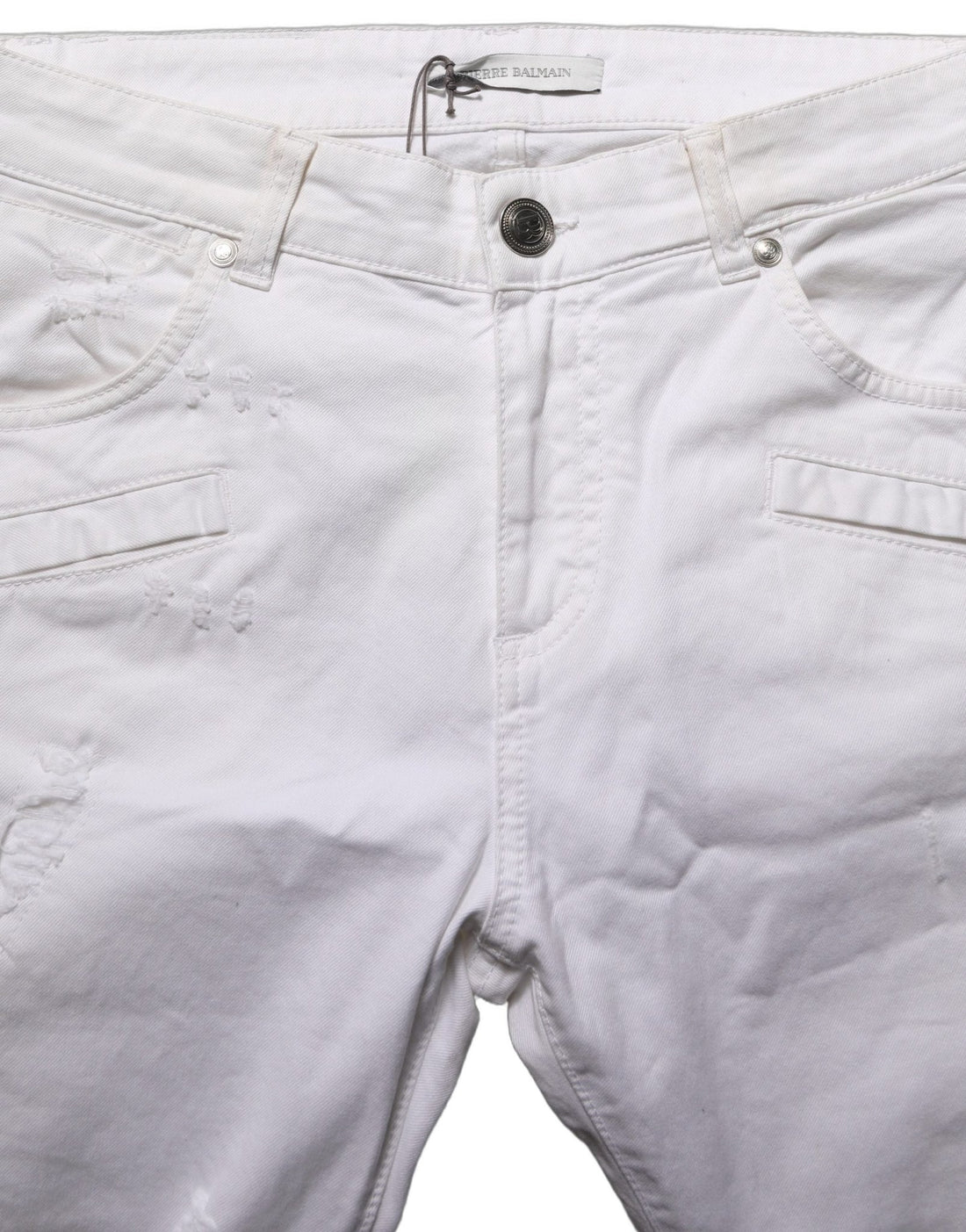 Pierre Balmain White Cotton Stretch Skinny Denim Trouser Jeans - RIMODA