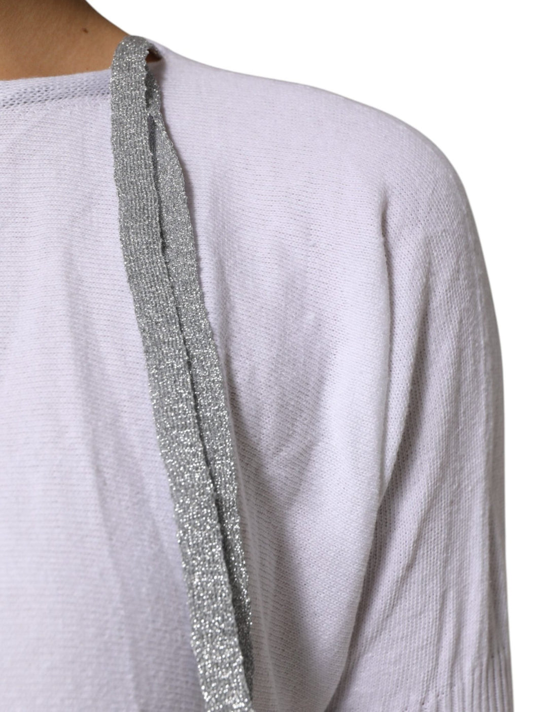 PINK MEMORIES White Cotton Short Sleeves Round Neck Blouse Top - RIMODA