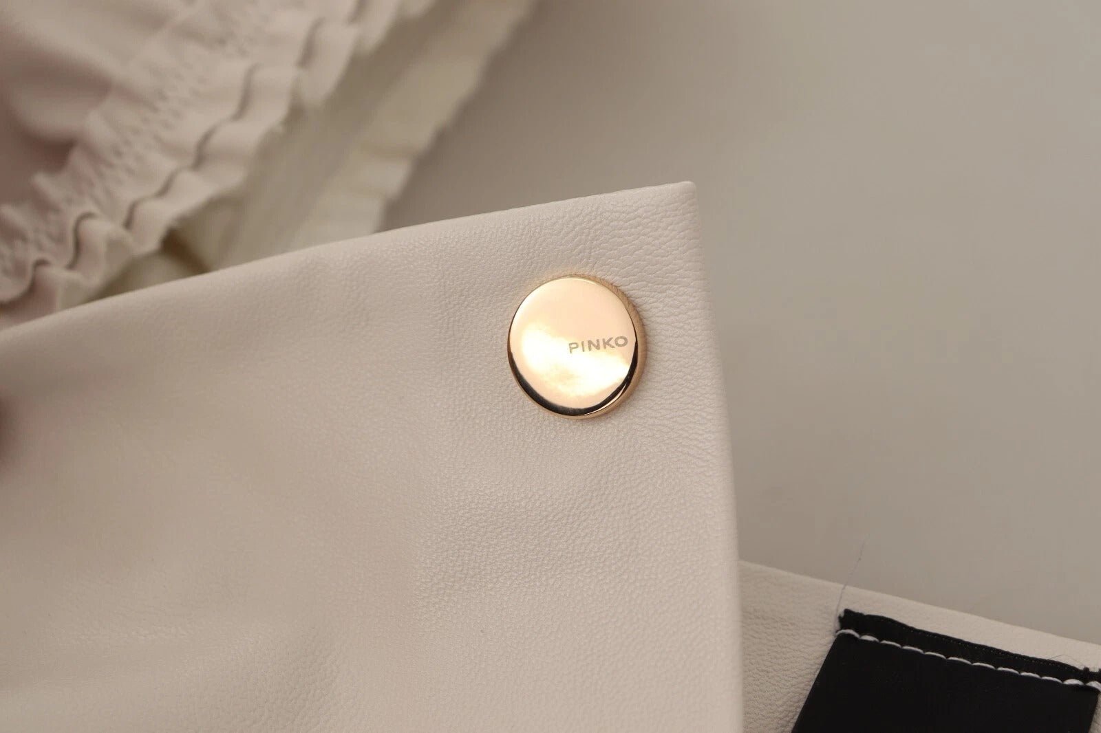 PINKO White Square Neck Button Down Crop Blouse - RIMODA