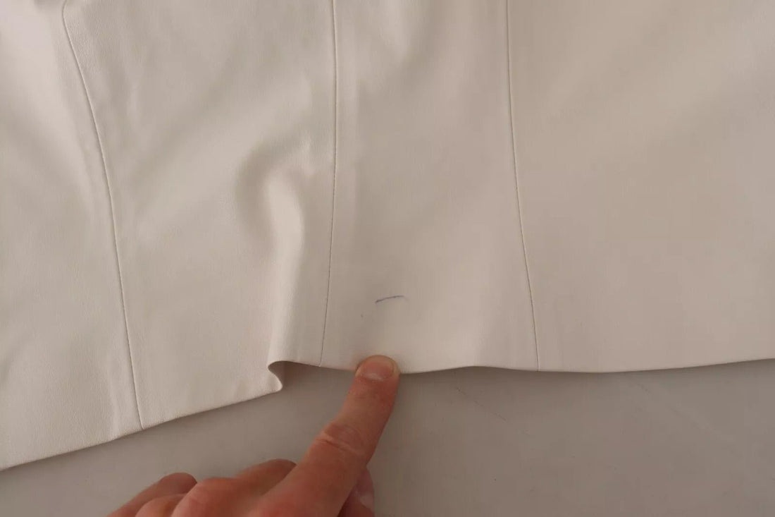 PINKO White Square Neck Button Down Crop Blouse - RIMODA