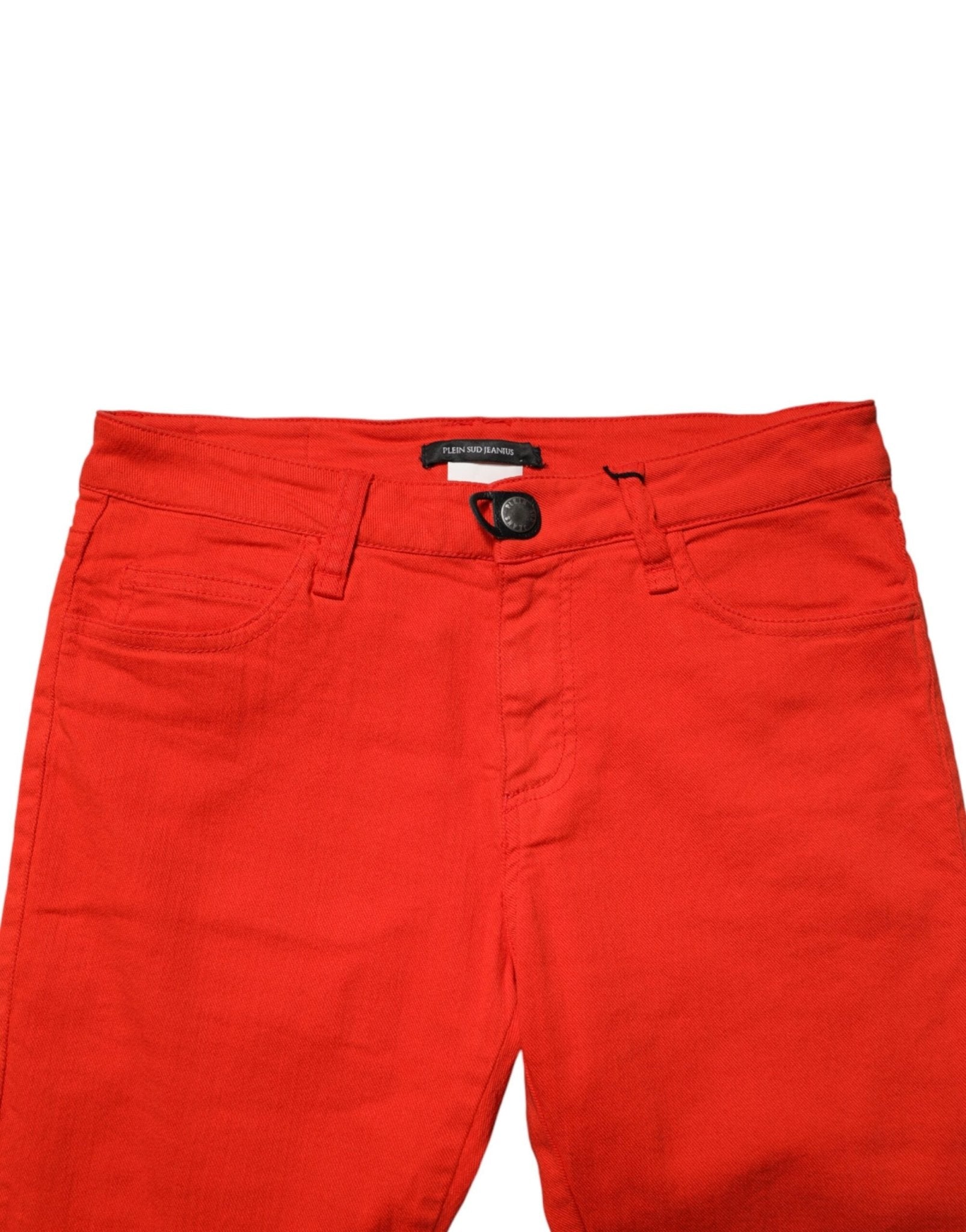 PLEIN SUD Red Mid Waist Skinny Cropped Trouser Jeans - RIMODA