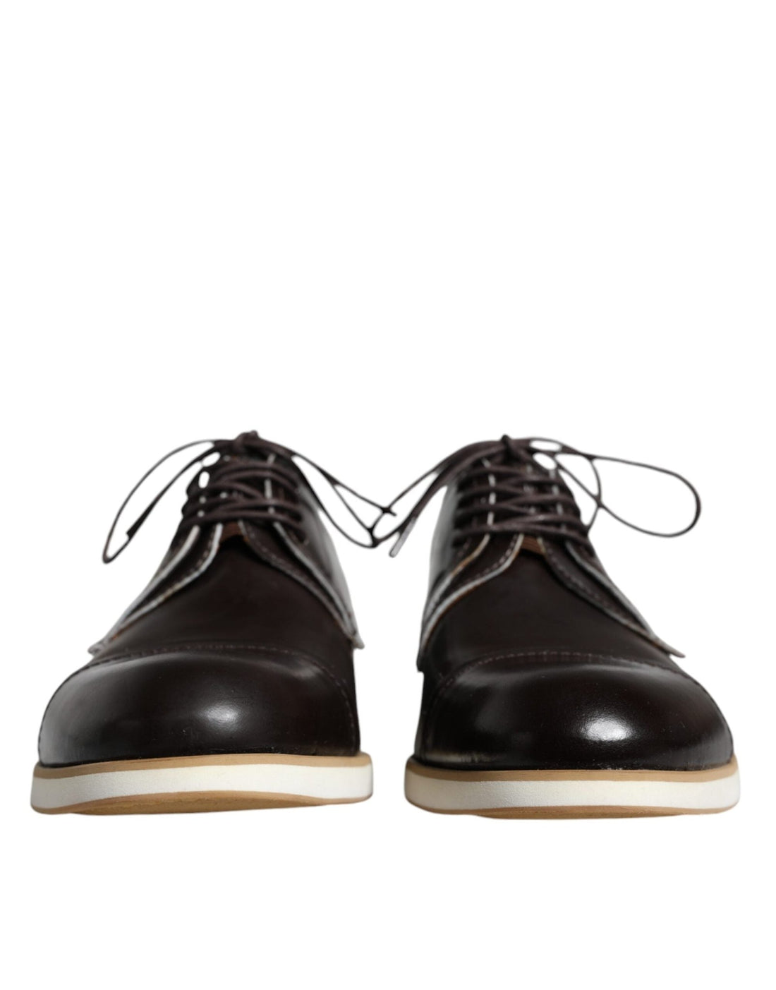 Pollini Black White Leather Lace Up Men Dress Formal Shoes - RIMODA