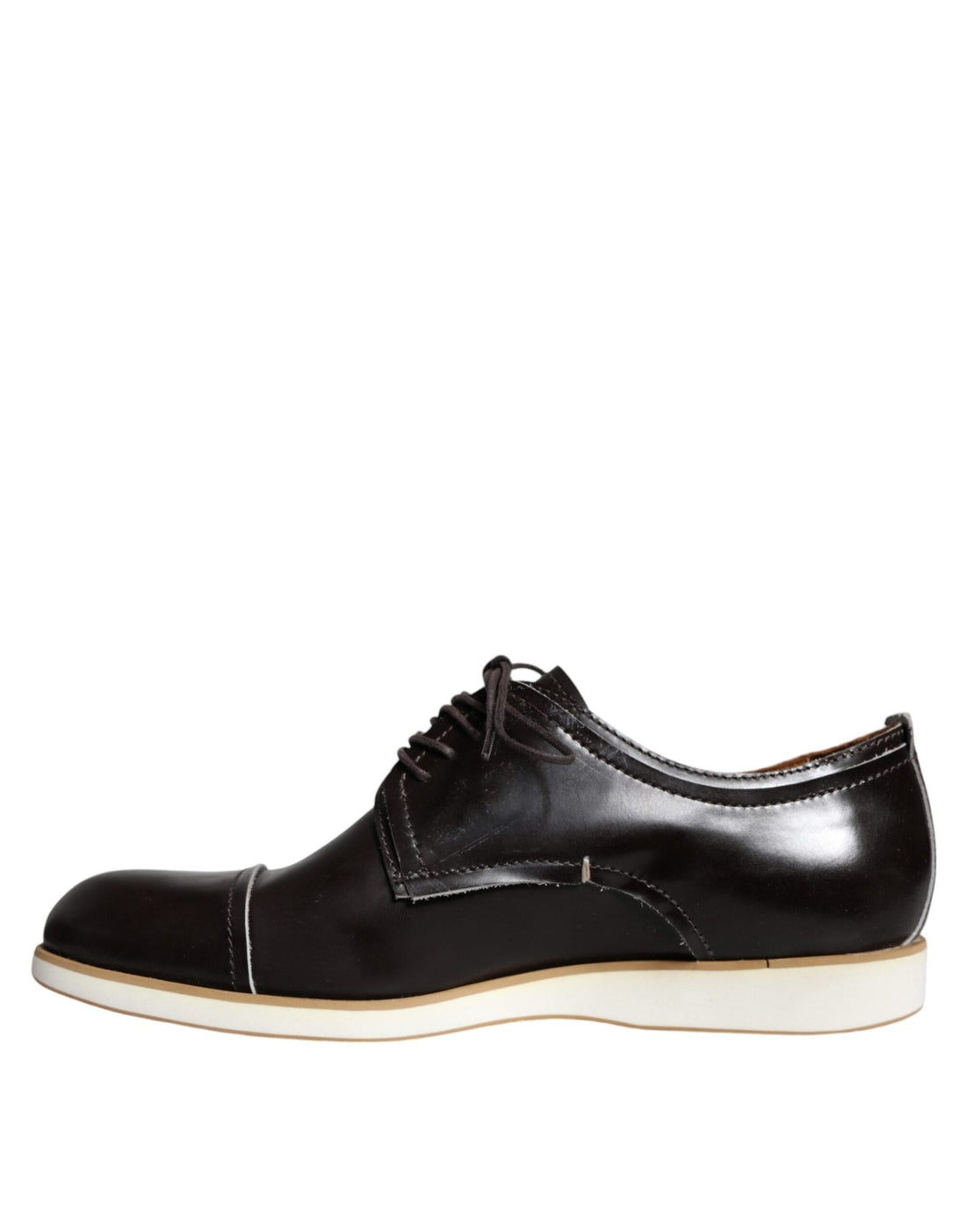 Pollini Black White Leather Lace Up Men Dress Formal Shoes - RIMODA