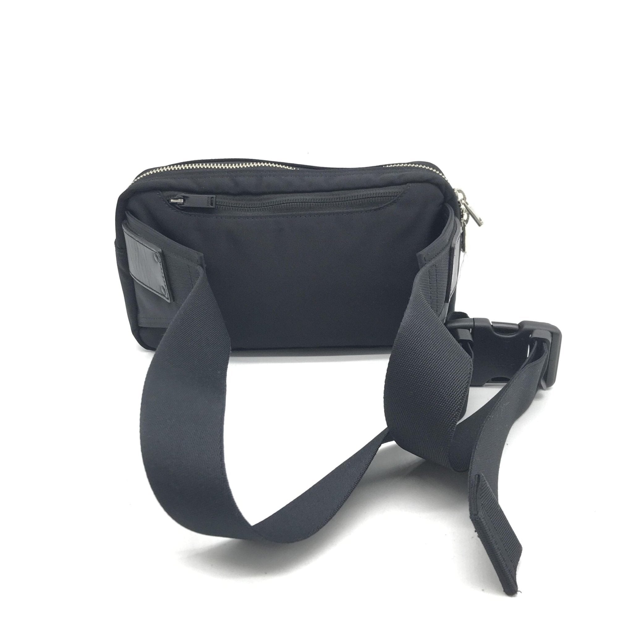 Porter Black Waist Pouch With Zippered Compartments - RIMODA