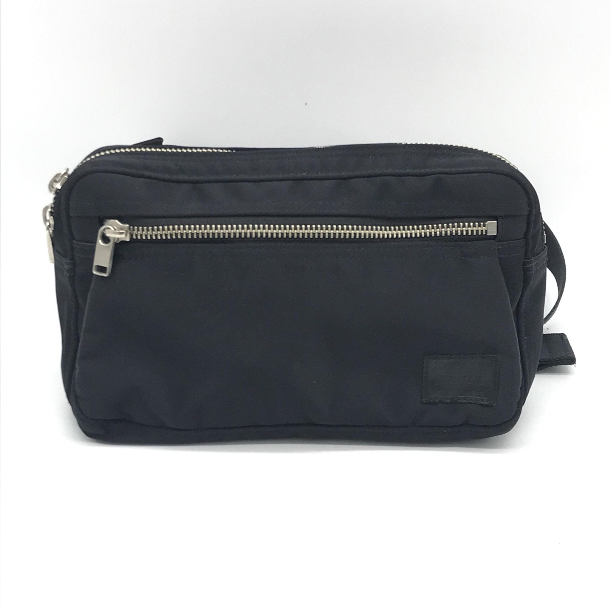 Porter Black Waist Pouch With Zippered Compartments - RIMODA