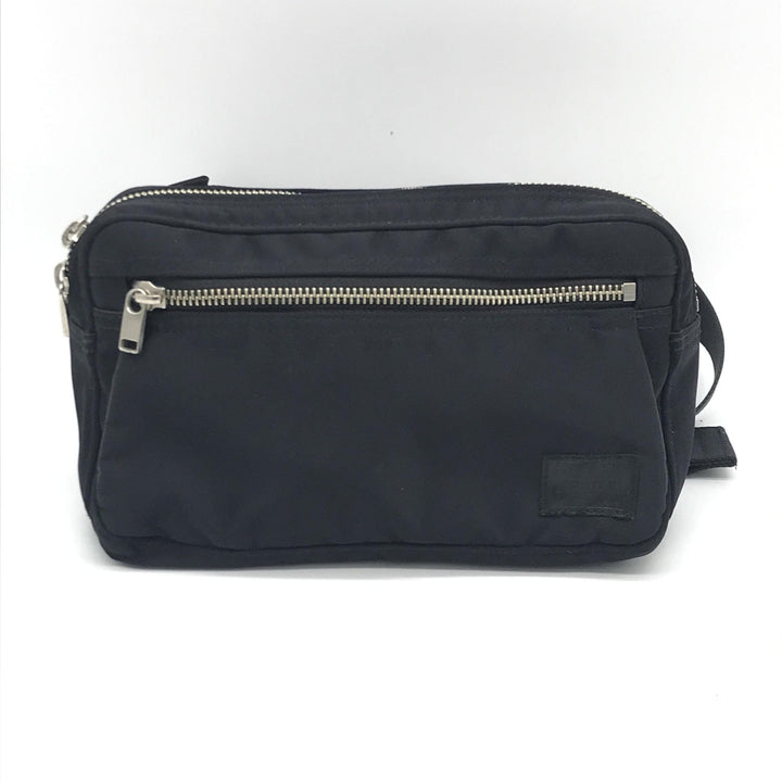 Porter Black Waist Pouch With Zippered Compartments - RIMODA