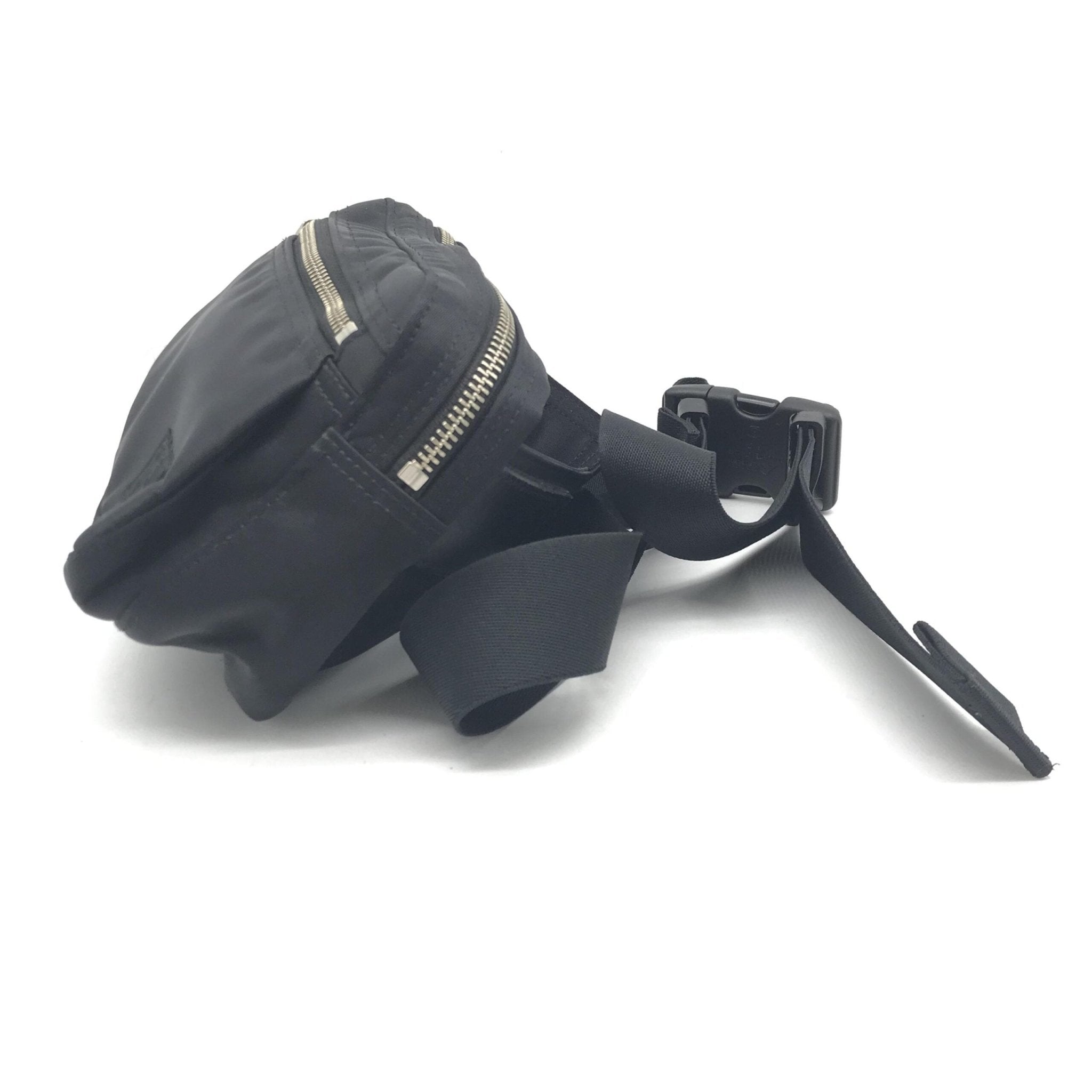 Porter Black Waist Pouch With Zippered Compartments - RIMODA