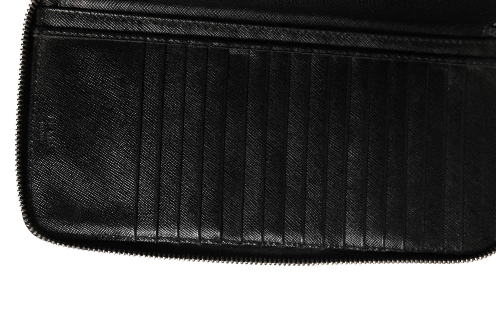 Prada Baltico Saffiano Leather Zip Travel Wallet - RIMODA