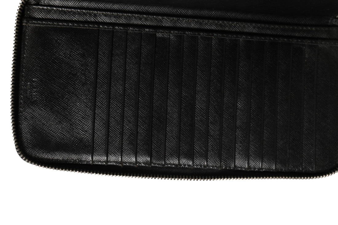 Prada Baltico Saffiano Leather Zip Travel Wallet - RIMODA