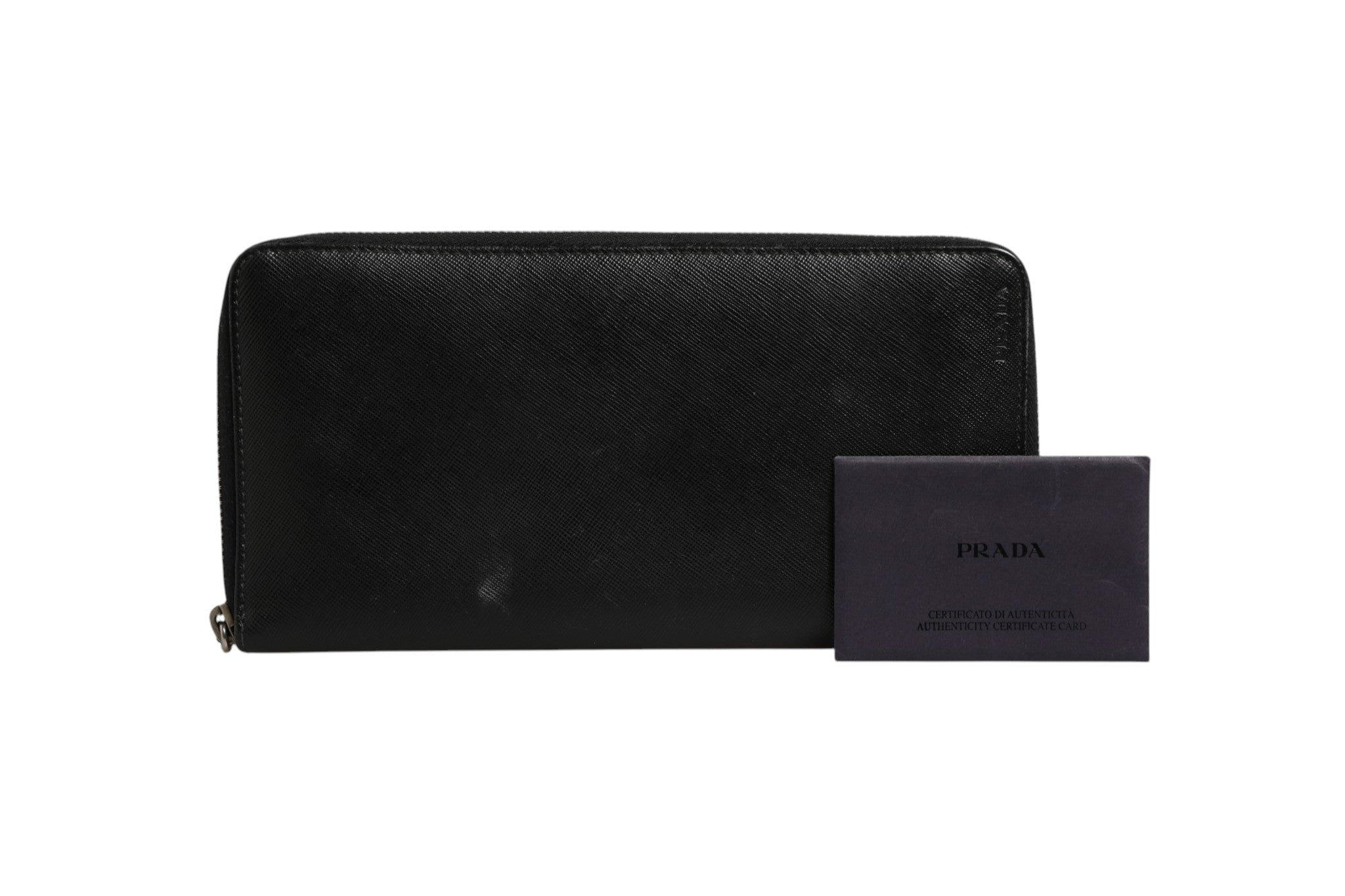 Prada Baltico Saffiano Leather Zip Travel Wallet - RIMODA