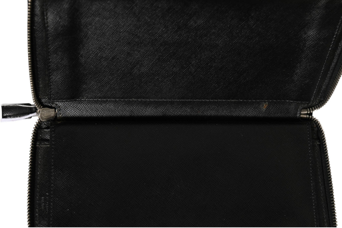 Prada Baltico Saffiano Leather Zip Travel Wallet - RIMODA