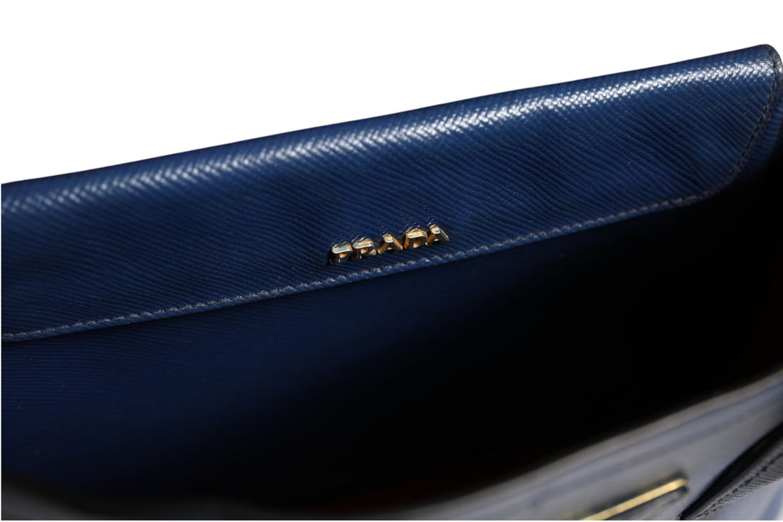 Prada Blue Saffiano Leather 2way Bag - RIMODA