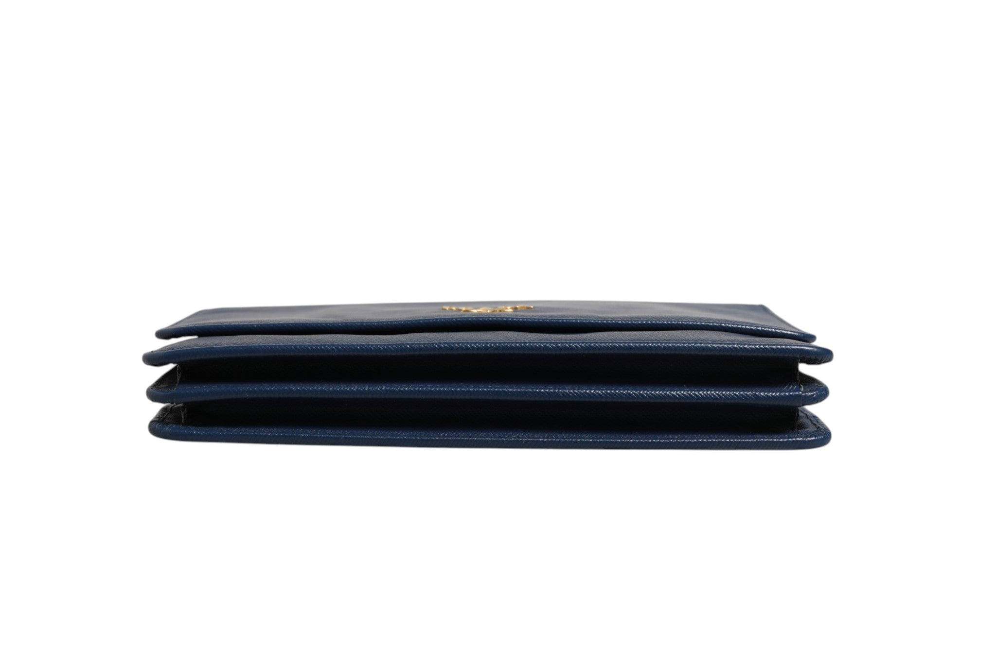 Prada Blue Saffiano Leather Wallet on Chain Clutch Bag - RIMODA