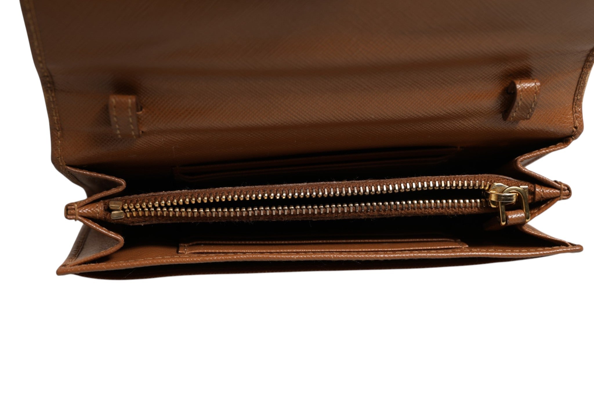 Prada Brown and Gold Wallet Strap - RIMODA
