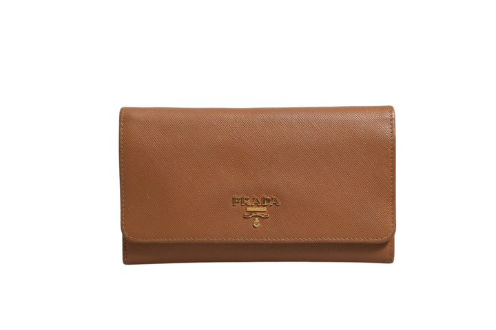 Prada Brown and Gold Wallet Strap - RIMODA