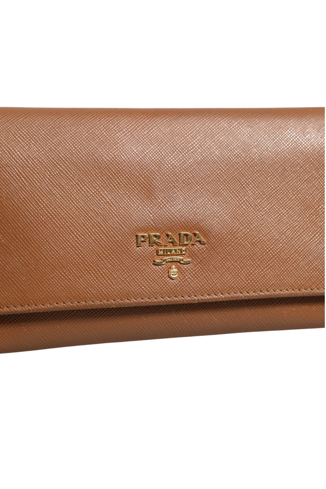 Prada Brown and Gold Wallet Strap - RIMODA