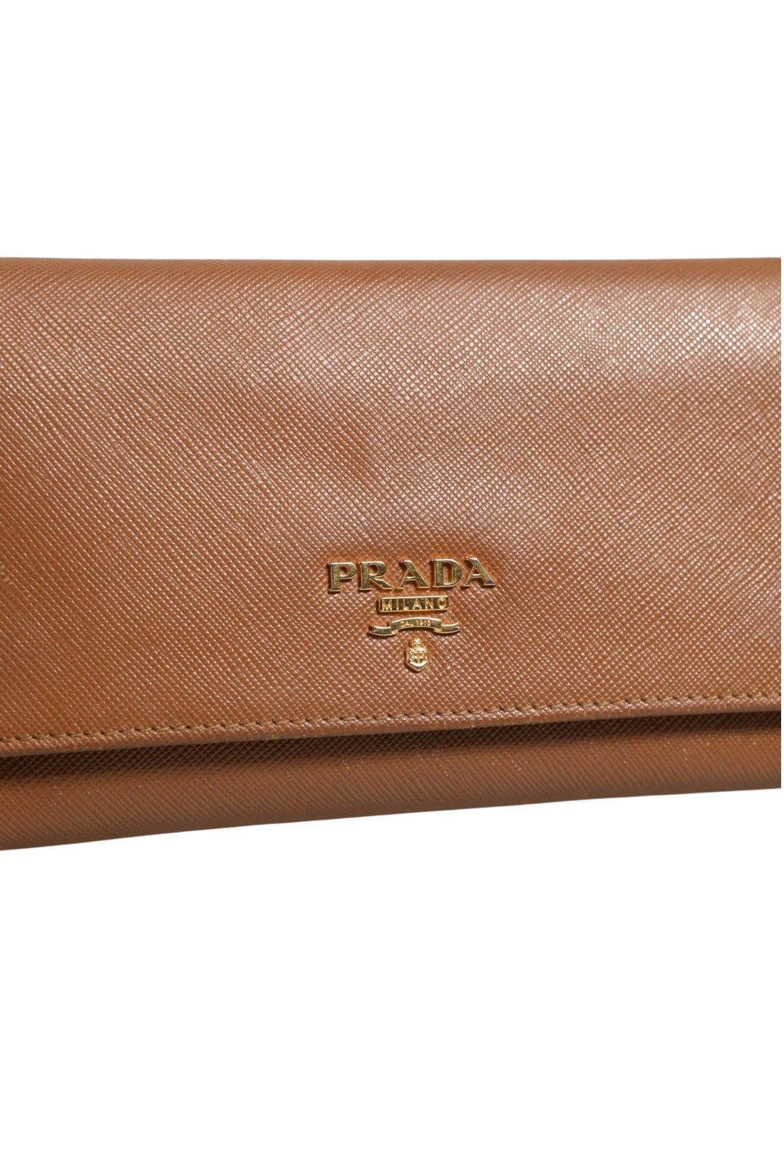 Prada Brown and Gold Wallet Strap - RIMODA