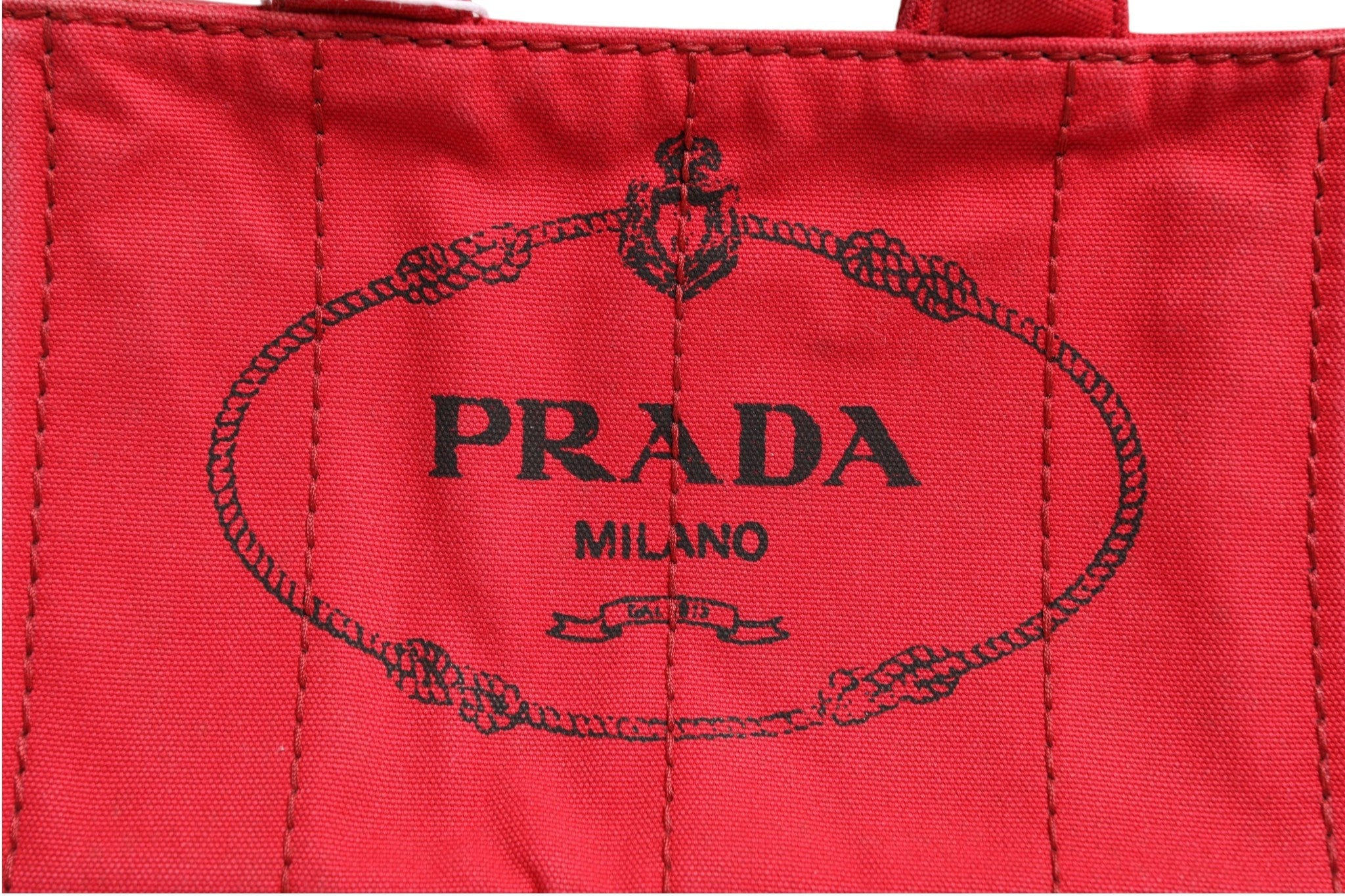 Prada Canapa Mini Canvas Tote - RIMODA