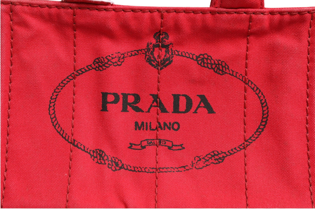 Prada Canapa Mini Canvas Tote - RIMODA