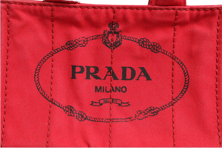 Prada Canapa Mini Canvas Tote - RIMODA